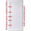 Plastov vchodov dvere Soft Celia biele 100x210 cm, prav (Obr. 3)