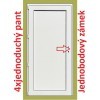 Plastové vchodové dvere Soft Megan zlatý dub/biela 100x210 cm, pravé (Obr. 0)