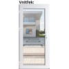 Vchodov dvere plastov Soft 3/3 sklo re biele 100x210 cm, av (Obr. 0)