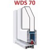 Lacné vchodové dvere plastové Soft WDS 3/3 sklo Krizet biele 88x198 cm, lavé (Obr. 0)