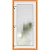 Lacné vchodové dvere plastové Soft WDS 3/3 sklo Krizet biele 88x198 cm, lavé (Obr. 1)
