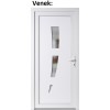 Vchodov plastov dvere Soft 123 biele 88x198 cm, prave (Obr. 1)