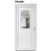 Vchodov plastov dvere Soft 3D 302 biele 100x210 cm, prav (Obr. 1)