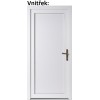 Lacn vchodov dvere plastov Soft WDS Pln Zlat dub - biela 100x210 cm, prav (Obr. 0)