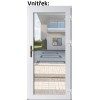 Lacn vchodov dvere plastov Soft WDS 3/3 sklo re Zlat dub-Biela 100x210 cm, prav (Obr. 0)