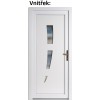 Vchodov plastov dvere Soft 123 Zlat dub / Biela 88x198 cm, prav, otvranie VON (Obr. 0)