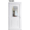 Vchodov plastov dvere Soft 3D 302 biele 98x198 cm, av, otvranie VON (Obr. 1)