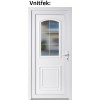 Vchodov plastov dvere Soft 3D 302 biele 98x198 cm, prav, otvranie VON (Obr. 0)