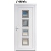 Vchodov plastov dvere Soft 010 INOX biele 88x198 cm, av, otvranie VON (Obr. 0)
