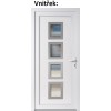 Vchodov plastov dvere Soft 010 INOX biele 88x198 cm, prav, otvranie VON (Obr. 0)