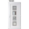Vchodov plastov dvere Soft 010 INOX biele 88x198 cm, prav, otvranie VON (Obr. 1)