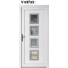 Vchodov plastov dvere Soft 010 INOX Zlat dub / Biela 88x198 cm, av, otvranie VON (Obr. 0)