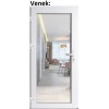 Lacn vchodov dvere plastov Soft WDS 3/3 sklo re biele 100x210 cm, av, otvranie VON (Obr. 0)