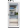 Lacn vchodov dvere plastov Soft WDS 3/3 sklo Krizet biele 100x210 cm, av, otvranie VON (Obr. 1)