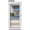 Lacn vchodov dvere plastov Soft WDS 3/3 sklo Krizet biele 100x210 cm, prav, otvranie VON (Obr. 1)