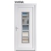 Plastov vchodov dvere Soft Lucy Inox biele 100x210 cm, av, otvranie VON (Obr. 0)