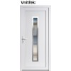 Plastov vchodov dvere Soft Hana Inox biele 100x210 cm, av, otvranie VON (Obr. 0)