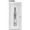Plastov vchodov dvere Soft Hana Inox biele 100x210 cm, prav, otvranie VON (Obr. 0)