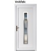 Plastov vchodov dvere Soft Hana Inox, Zlat dub/biela, 100x210 cm, av, otvranie VON (Obr. 0)