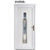 Plastov vchodov dvere Soft Hana Inox, Zlat dub/biela, 98x198 cm, prav, otvranie VON (Obr. 0)