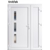 Dvojkrdlov vchodove dvere plastov Soft Julie+Panel Pln, Biela/Biela, 130x200 cm, av (Obr. 0)