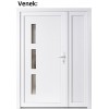 Dvojkrdlov vchodove dvere plastov Soft Julie+Panel Pln, Biela/Biela, 150x200 cm, prav (Obr. 1)