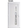 Plastov vchodov dvere Soft Venus Inox biele 100x210 cm, av, otvranie VON (Obr. 1)