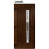 Plastov vchodov dvere Soft Venus Inox, Zlat dub/biela, 100x210 cm, av, otvranie VON (Obr. 1)