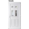 Plastov vchodov dvere Soft Becca biele 100x210 cm, prav, otvranie VON (Obr. 1)