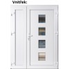 Dvojkrdlov vchodove dvere plastov Soft 010+Panel Pln, Biela/Biela, 130x200 cm, prav (Obr. 0)