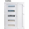 Dvojkrdlov vchodove dvere plastov Soft 6300+Panel Pln, Biela/Biela, 130x200 cm, av (Obr. 0)