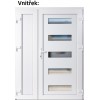 Dvojkrdlov vchodove dvere plastov Soft 6300+Panel Pln, Biela/Biela, 130x200 cm, prav (Obr. 0)