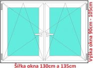 Okna OS+OS SOFT rka 130 a 135cm x vka 90-105cm