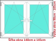 Okna OS+OS SOFT rka 140 a 145cm x vka 90-105cm