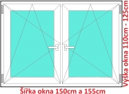 Okna OS+OS SOFT rka 150 a 155cm x vka 110-125cm