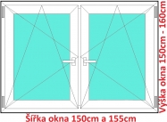 Okna OS+OS SOFT rka 150 a 155cm x vka 150-160cm