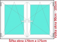 Okna OS+OS SOFT rka 170 a 175cm x vka 90-105cm