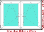 Okna OS+OS SOFT rka 180 a 185cm x vka 130-145cm