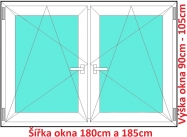 Okna OS+OS SOFT rka 180 a 185cm x vka 90-105cm