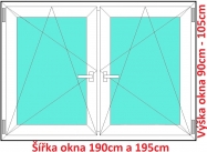 Okna OS+OS SOFT rka 190 a 195cm x vka 90-105cm