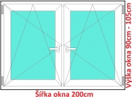 Okna OS+OS SOFT rka 200cm x vka 90-105cm