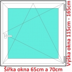 Plastov okna OS SOFT rka 65 a 70cm x vka 115-165cm