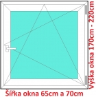 Plastov okna OS SOFT rka 65 a 70cm x vka 170-220cm
