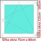 Plastov okna OS SOFT rka 75 a 80cm x vka 115-165cm