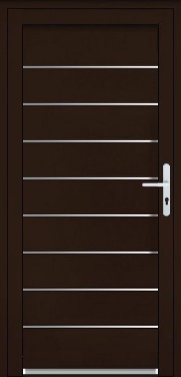 Jednokrídlové dvere Soft Inox Vchodové plastové dvere Soft Mariana plné