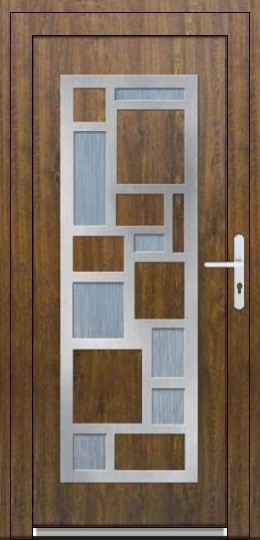 Jednokrídlové dvere Soft Inox Plastové vchodové dvere Soft Perla