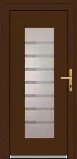 Jednokrídlové dvere Soft Inox Plastové dvere-vonkajšie Soft Aron