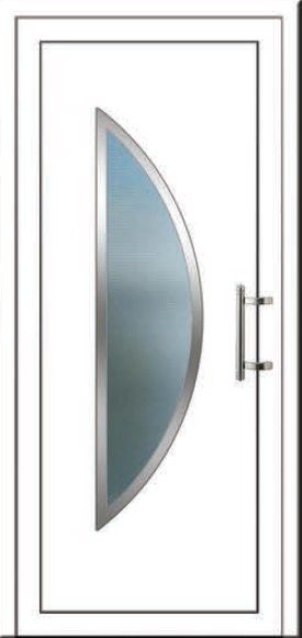Jednokrídlové dvere Soft Inox Plastové vchodové dvere Soft Edmond