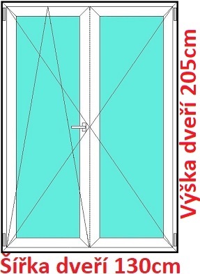 Dvojkrdlov balkonov dvere OS+O SOFT Dvojkrdlov balknov dvere 130x205 cm, otvrav a sklopn, Soft