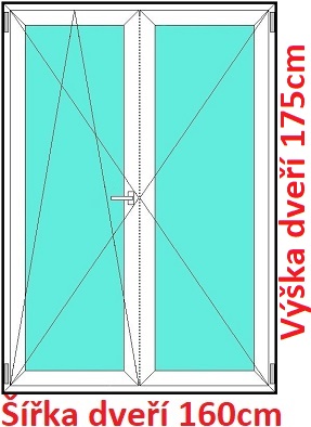 Dvojkrdlov balknov dvere 160x175 cm, otvrav a sklopn, Soft